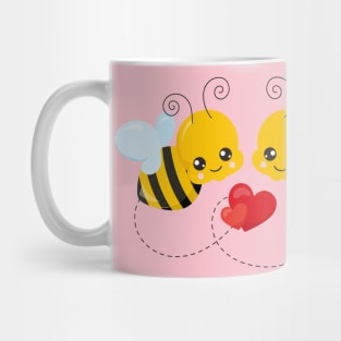 Cute Bee Valentine's day Design Mug